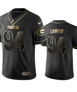 Green Bay Packers Dean Lowry Black Golden Edition 2019 Vapor Untouchable Limited Jersey - Mens