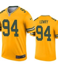 Green Bay Packers Dean Lowry Gold Inverted Legend Jersey