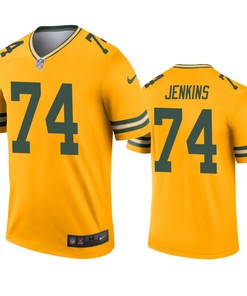 Green Bay Packers Elgton Jenkins Gold Inverted Legend Jersey