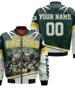 Green Bay Packers Great Players Nfl 2020 Season Champions Personalized Bomber Jacket Model 2282