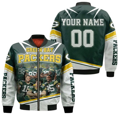 Green Bay Packers Great Players Nfl 2020 Season Champions Personalized Bomber Jacket Model 2282
