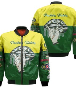 Green Bay Packers Hatter Shut The F Up Shhh Glitter Pattern Lips Fan 3D Jersey Bomber Jacket