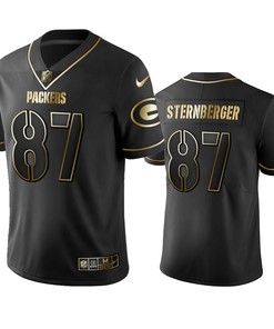 Green Bay Packers Jace Sternberger Black 2019 Vapor Limited Golden Edition Jersey
