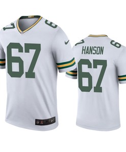 Green Bay Packers Jake Hanson White Color Rush Legend Jersey