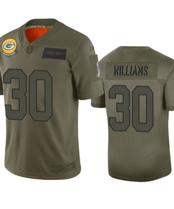 Green Bay Packers Jamaal Williams Camo 2019 Salute To Service Limited Jersey