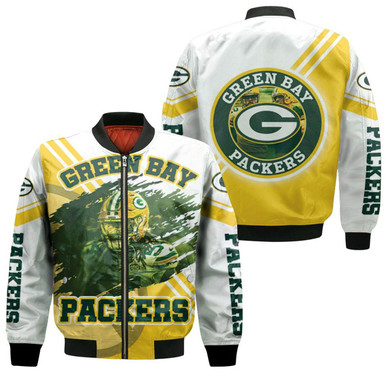Green Bay Packers James Crawford 54 For Fans Bomber Jacket Model 2294