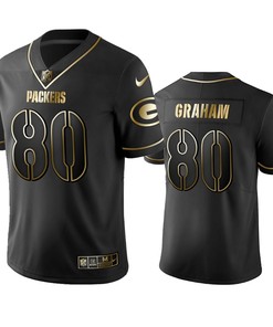 Green Bay Packers Jimmy Graham Black Golden Edition 2019 Vapor Untouchable Limited Jersey - Mens