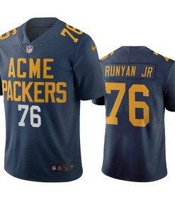 Green Bay Packers Jon Runyan Jr. Navy City Edition Vapor Limited Jersey