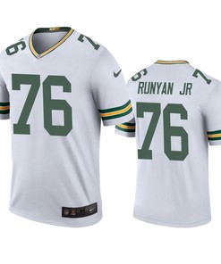 Green Bay Packers Jon Runyan Jr. White Color Rush Legend Jersey