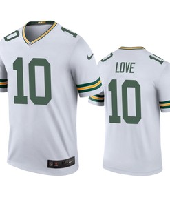 Green Bay Packers Jordan Love White Color Rush Legend Jersey - Mens