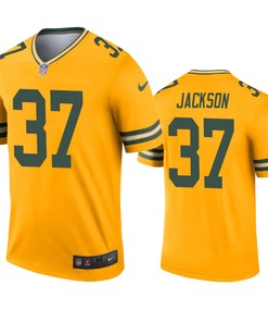 Green Bay Packers Josh Jackson Gold Inverted Legend Jersey