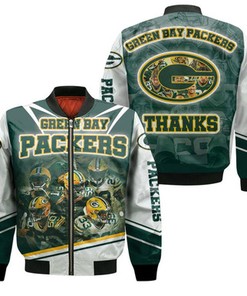 Green Bay Packers Legends Nfl 2020 Super Bowl Champions Thanks Bomber Jacket Model 2318