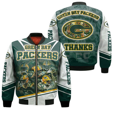Green Bay Packers Legends Nfl 2020 Super Bowl Champions Thanks Bomber Jacket Model 2318