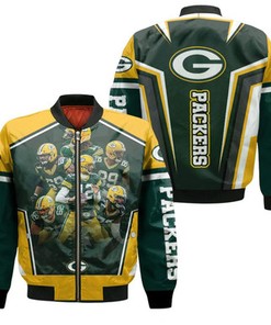 Green Bay Packers Logo Nfc North Division Champions 2021 Super Bowl Bomber Jacket Model 2334