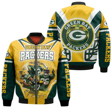 Green Bay Packers Logo Nfc North Division Champions Super Bowl 2021 Bomber Jacket Model 2336