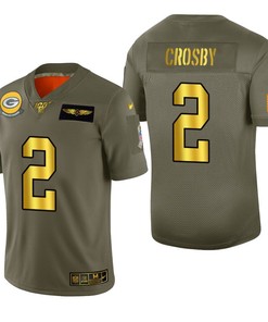 Green Bay Packers Mason Crosby 2019 Salute To Service Nfl 100 Mens Jersey Metallic