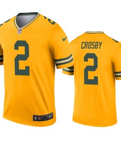 Green Bay Packers Mason Crosby Gold Inverted Legend Jersey