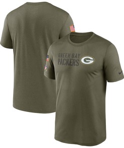 Green Bay Packers Men 2022 Salute to Service Legend Team T-Shirt - Olive