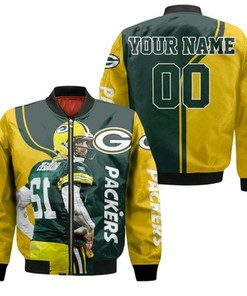 Green Bay Packers Nfc Noth Champions Aaron Charles Rodgers Personalized Bomber Jacket Model 2344