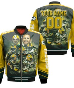 Green Bay Packers Nfc Noth Champions Legend Players Personalized Bomber Jacket Model 2356
