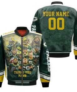 Green Bay Packers Nfc Noth Champions Thank You Fans All Player For Fan Personalized Bomber Jacket Model 2358