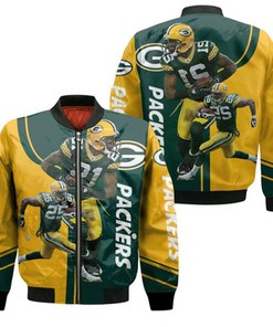 Green Bay Packers Nfc Noth Division Champions Darnell Savage Will Redmond Bomber Jacket Model 2368