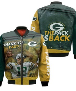 Green Bay Packers Nfc Noth Division Champions Thank You Fans The Pack Is Bad Bomber Jacket Model 2375
