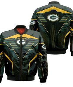 Green Bay Packers Nfl Bomber 3D Bomber Jacket Model 2381