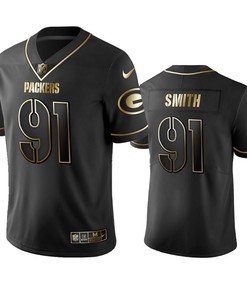 Green Bay Packers Preston Smith Black Golden Edition 2019 Vapor Untouchable Limited Jersey - Mens