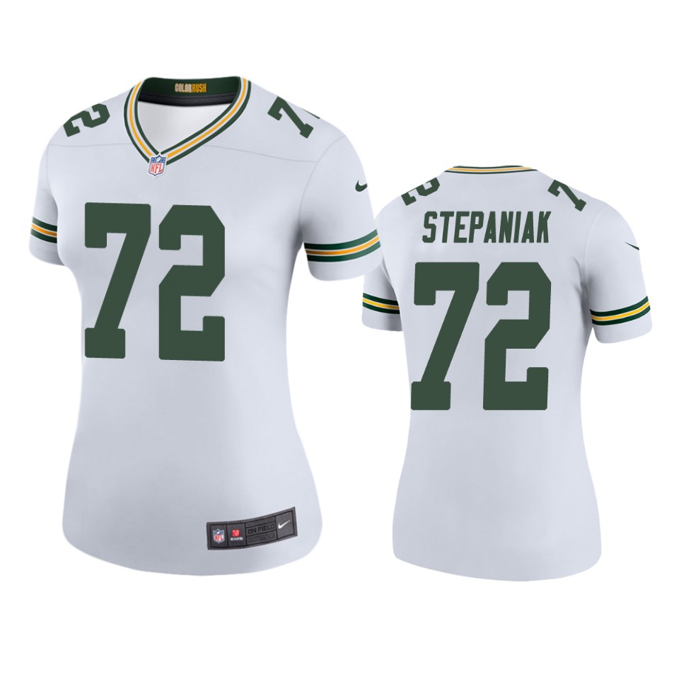 Green Bay Packers Simon Stepaniak White Color Rush Legend Jersey - Womens