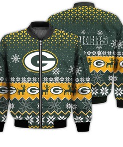 Green Bay Packers Sports Football American Ugly Christmas Sweater Gifts Unisex 3D Bomber Jacket