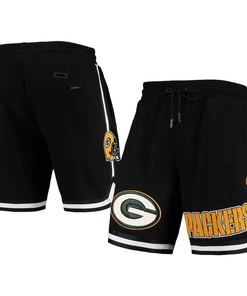 Green Bay Packers Team Standard Core Shorts - Black
