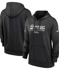 Green Bay Packers Women's 2022 NFL Crucial Catch Therma Performance Pullover Hoodie - Black
