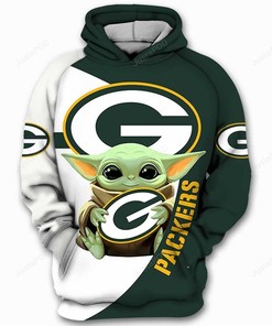 Green Bay Packers Yoda Baby Yoda Star Wars 3D Hoodie Zip Hoodie