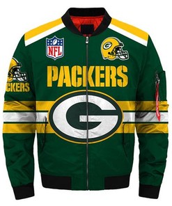 Green Bay Packers bomber Jacket Style #1 winter gift for men