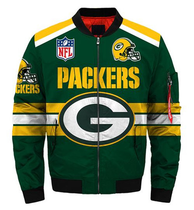 Green Bay Packers bomber Jacket Style #1 winter gift for men
