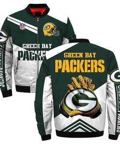 Green Bay Packers bomber Jacket Style #2 winter gift for men