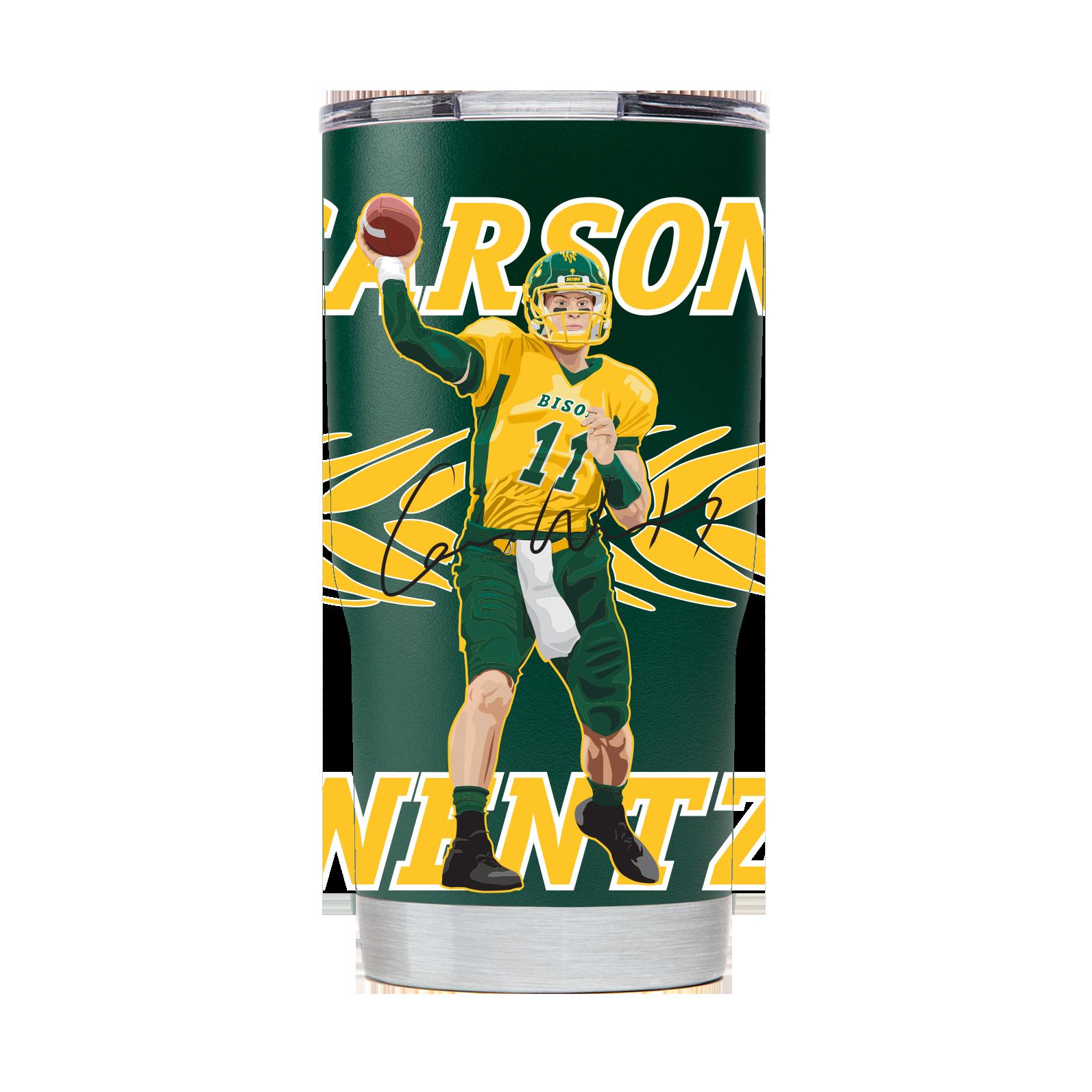 Green Carson Wentz Tumbler - A Fan Favorite