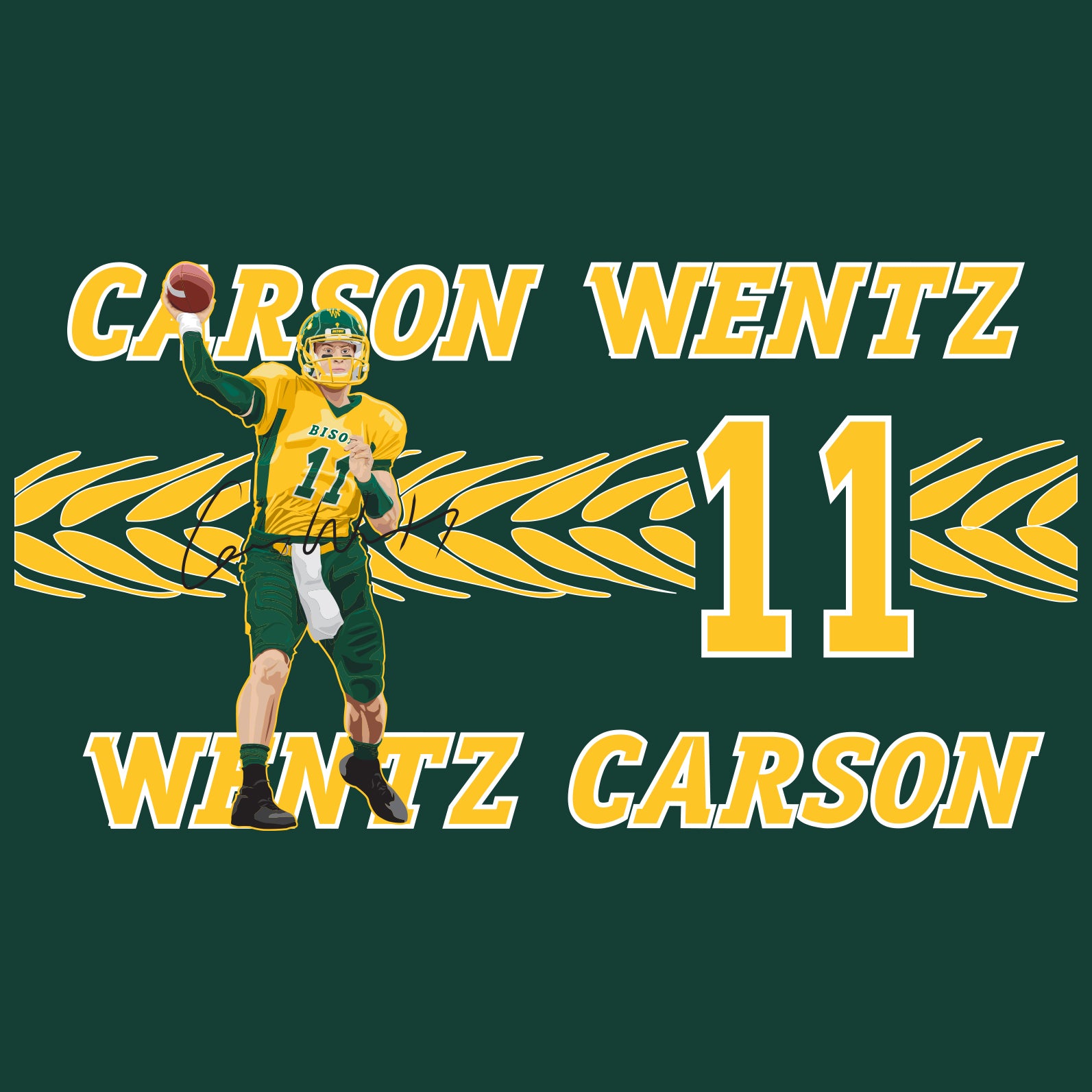 Green Carson Wentz Tumbler - A Fan Favorite