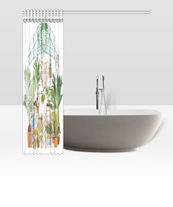 Greenhouse Botanical Boho Shower Curtain - Chill Place for the Gardener's Gift