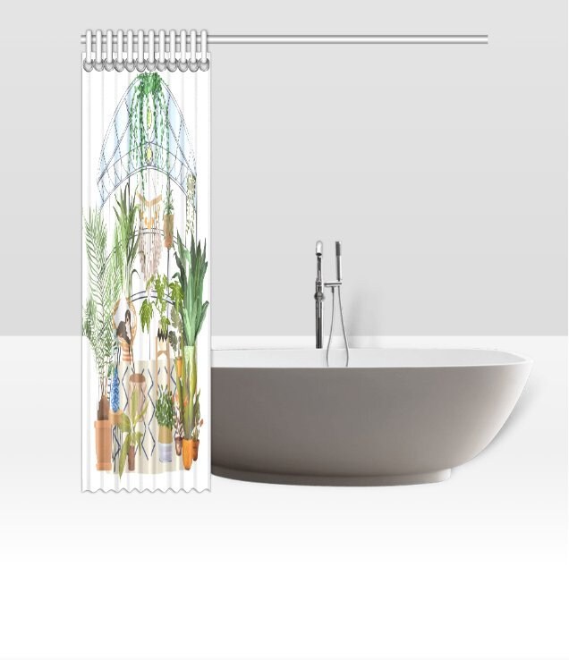 Greenhouse Botanical Boho Shower Curtain - Chill Place for the Gardener's Gift