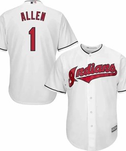 Greg Allen Cleveland Indians Home Official Cool Base Player Jersey - White