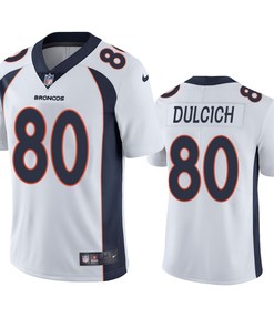 Greg Dulcich 80 Denver Broncos White Vapor Limited Jersey