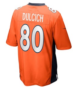 Greg Dulcich Denver Broncos Game Player Jersey - Orange