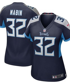 Greg Mabin 32 Tennessee Titans Women's Home Game Player Jersey - Navy