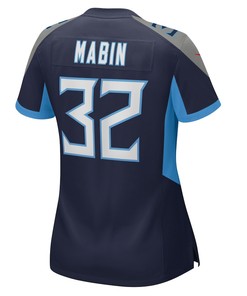 Greg Mabin 32 Tennessee Titans Women's Home Game Player Jersey - Navy