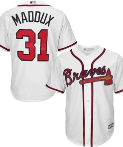 Greg Maddux Jersey, Atlanta Braves Cool Base Player Jersey - White