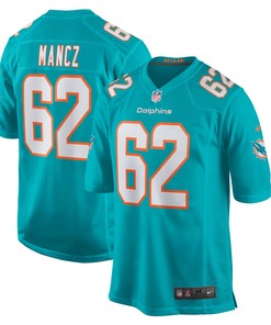 Greg Mancz Miami Dolphins Game Jersey - Aqua Nfl