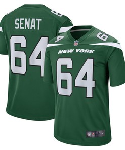 Greg Senat New York Jets Game Player Jersey - Gotham Green
