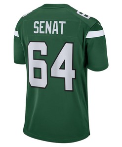 Greg Senat New York Jets Game Player Jersey - Gotham Green